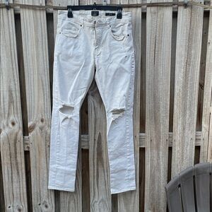 Cotton On Men's Distressed White Jeans size 32